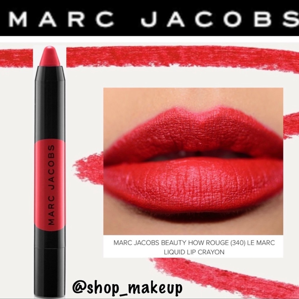 ‼️Limited Edition‼️NEW‼️Marc Jacobs 340 HOW ROUGE Liquid Lip Crayon - Picture 3 of 15